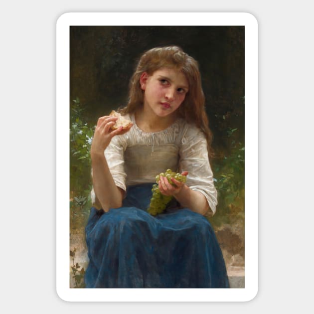 Le Gouter by William-Adolphe Bouguereau Sticker by Classic Art Stall